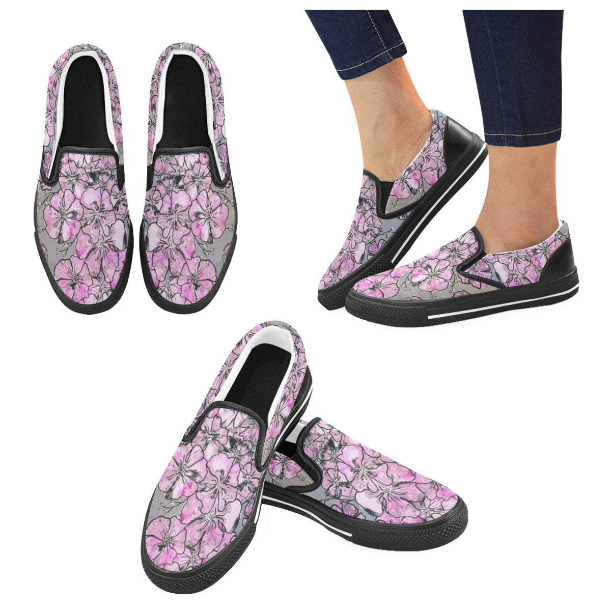 Garden of Hope -Men's Slip-On Canvas Shoes