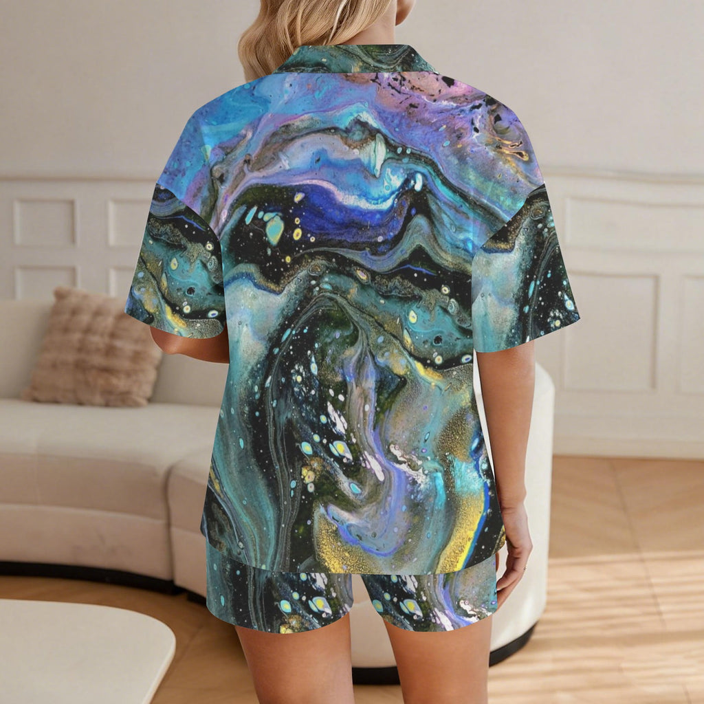 The Face Women's V-Neck Short Pajama Set