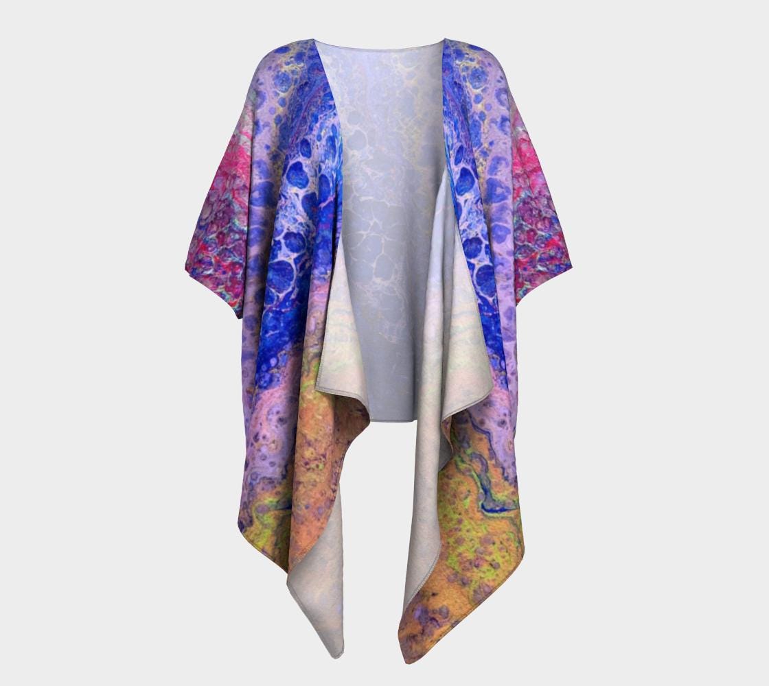 Tie Dye Delight Draped Kimono