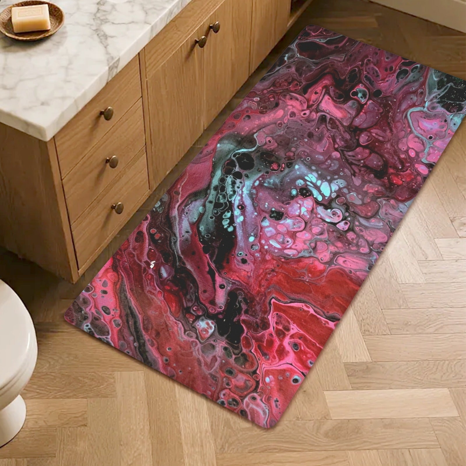 Deep Magenta PVC Anti-Fatigue Kitchen Mat 48x24inch