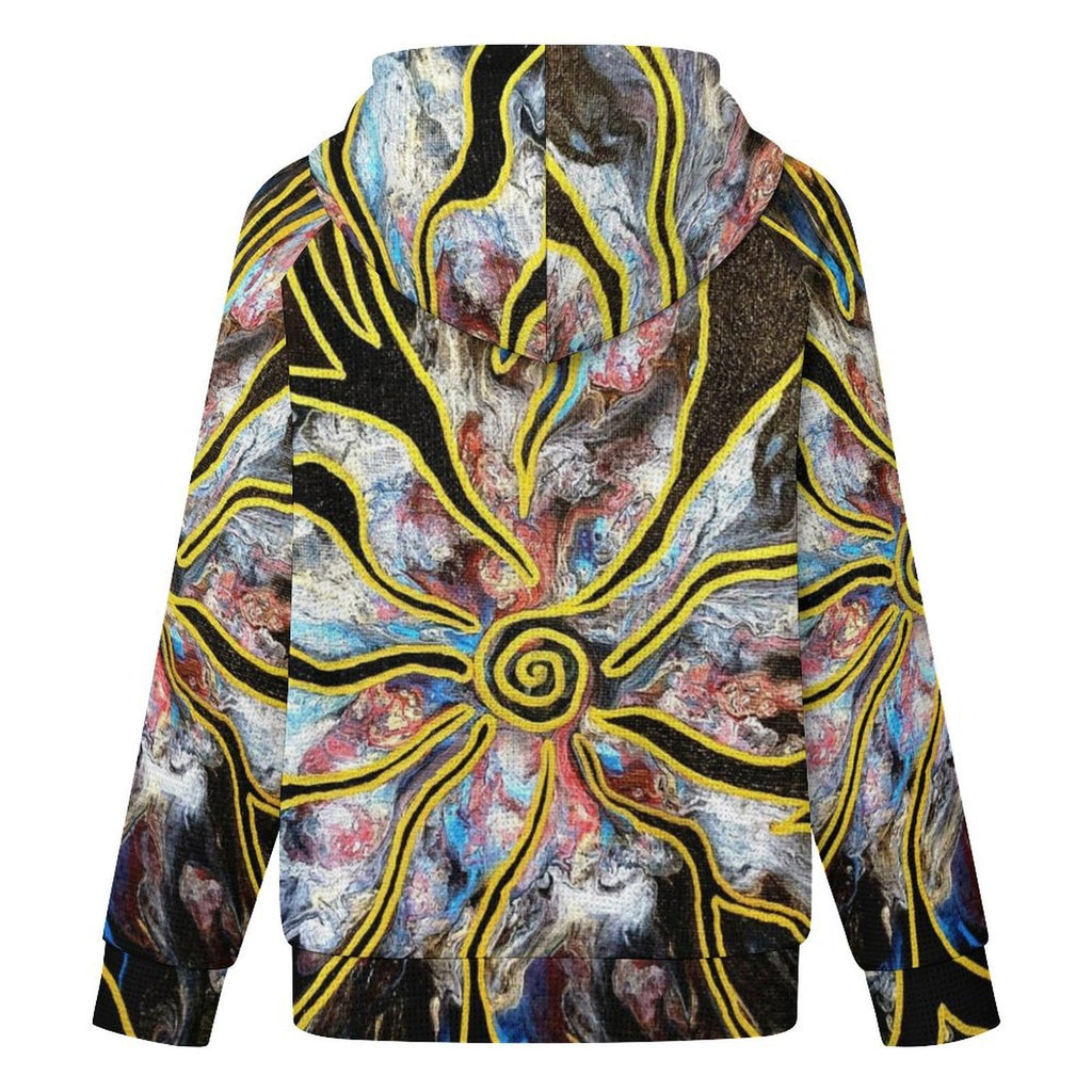 Pieces of Me - Women's Full-zip Hoodie with Drawstring