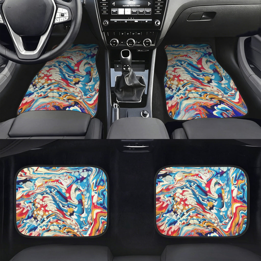 Color Me Happy 4-Piece Car Floor Mats