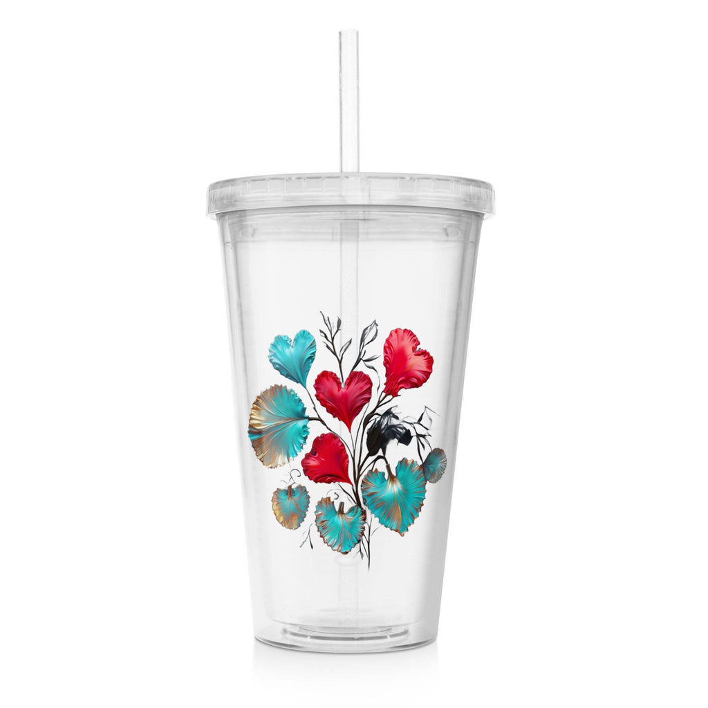 Hearts Grow Fonder - Clear Acrylic Tumbler w/Straw & Lid