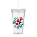 Hearts Grow Fonder - Clear Acrylic Tumbler w/Straw & Lid