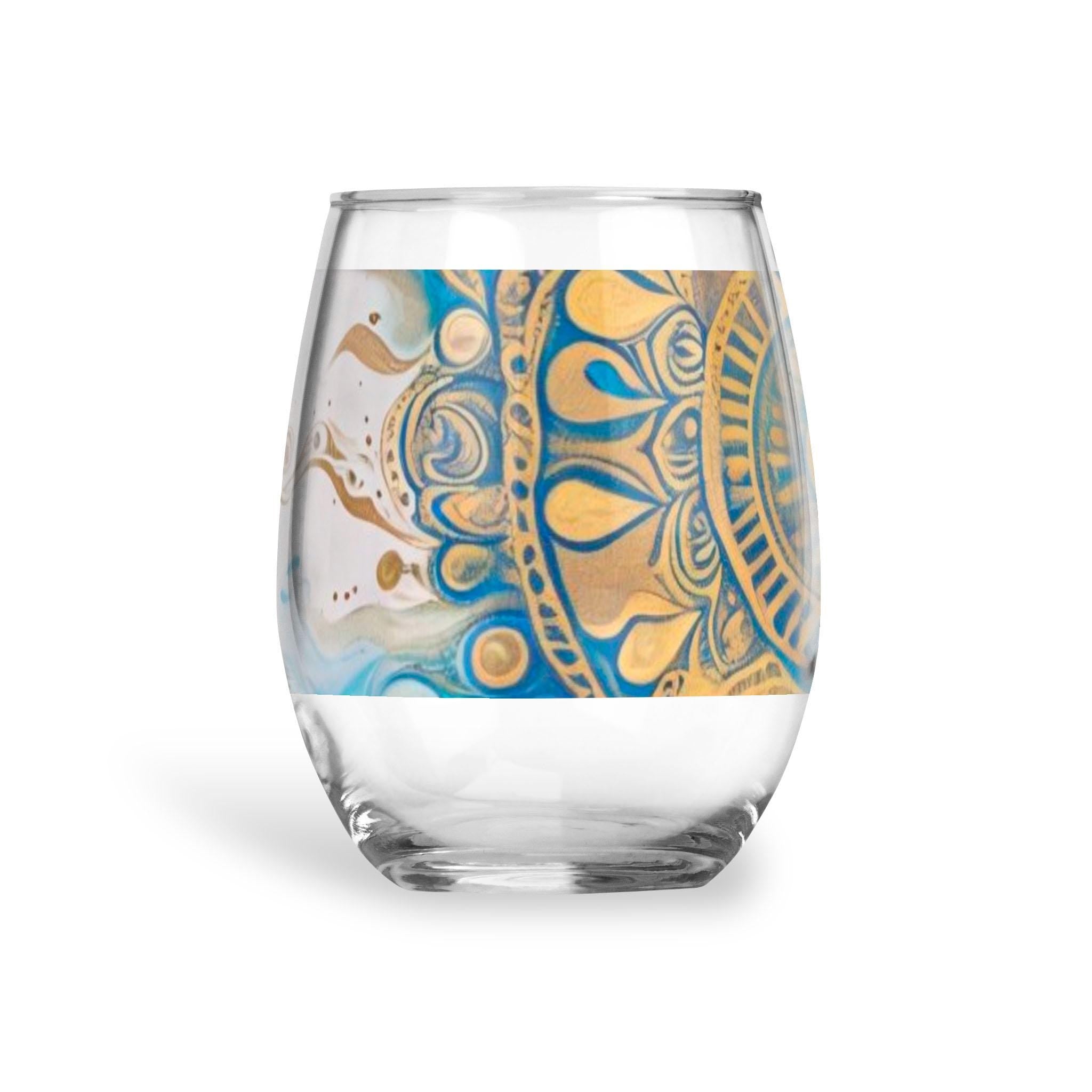 Mandala Sun - Wine Glass