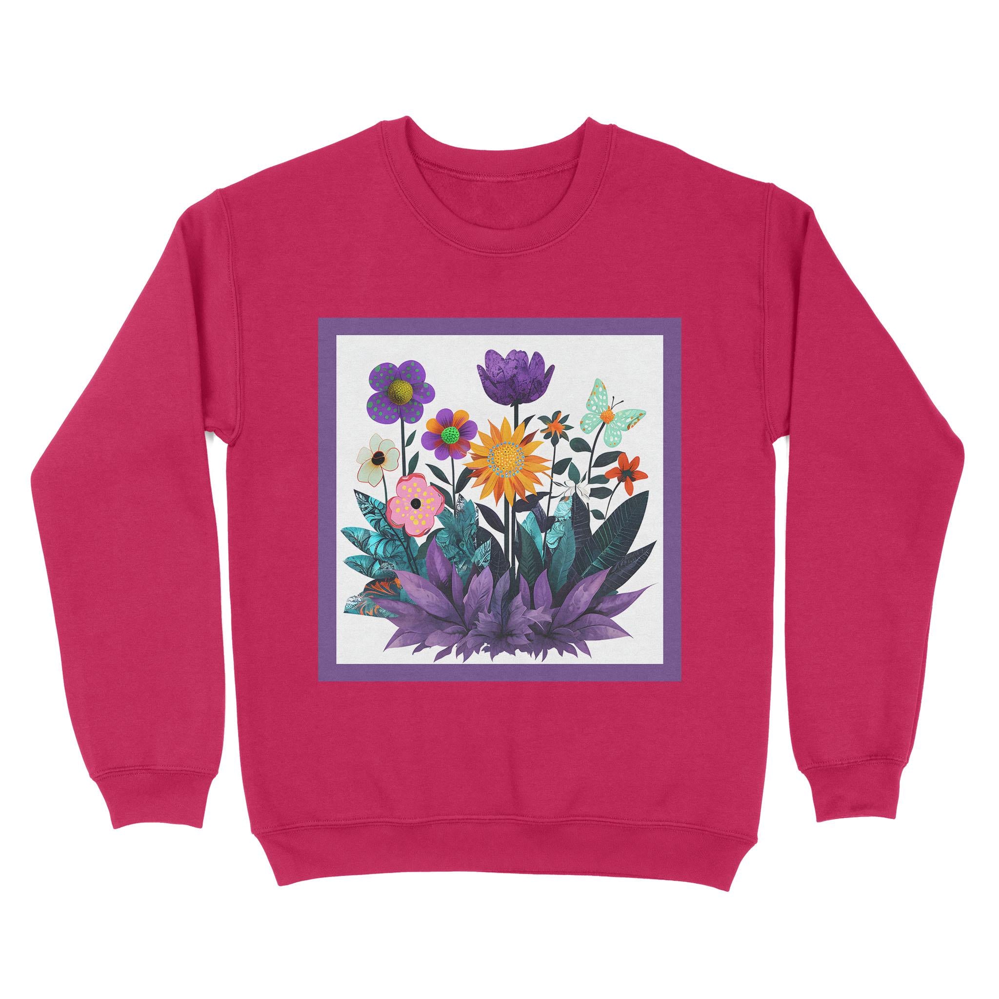 Abstract Purple Garden - Unisex Standard Crew Neck Sweatshirt