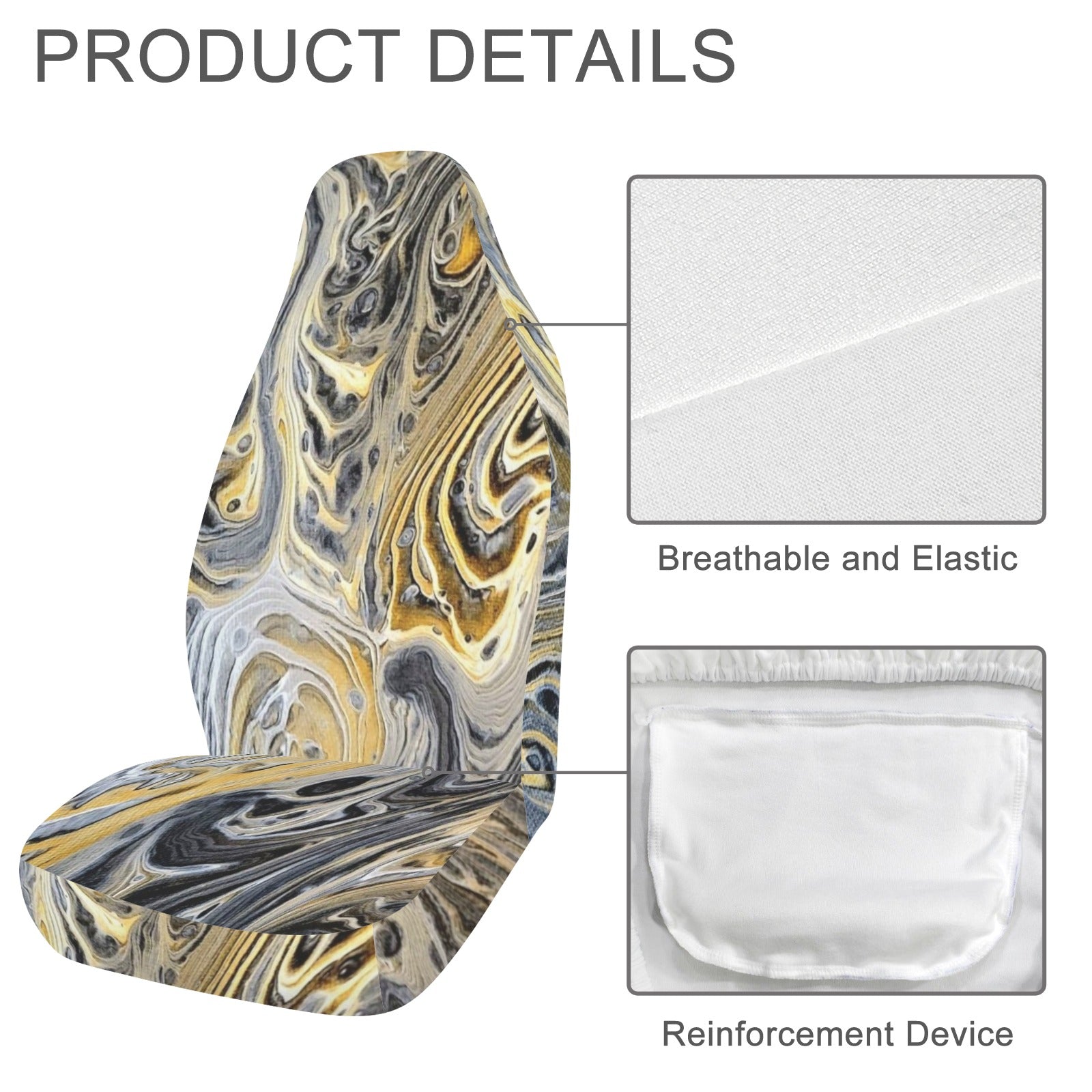 Metallurgy Car Seat Covers (Set of 2)