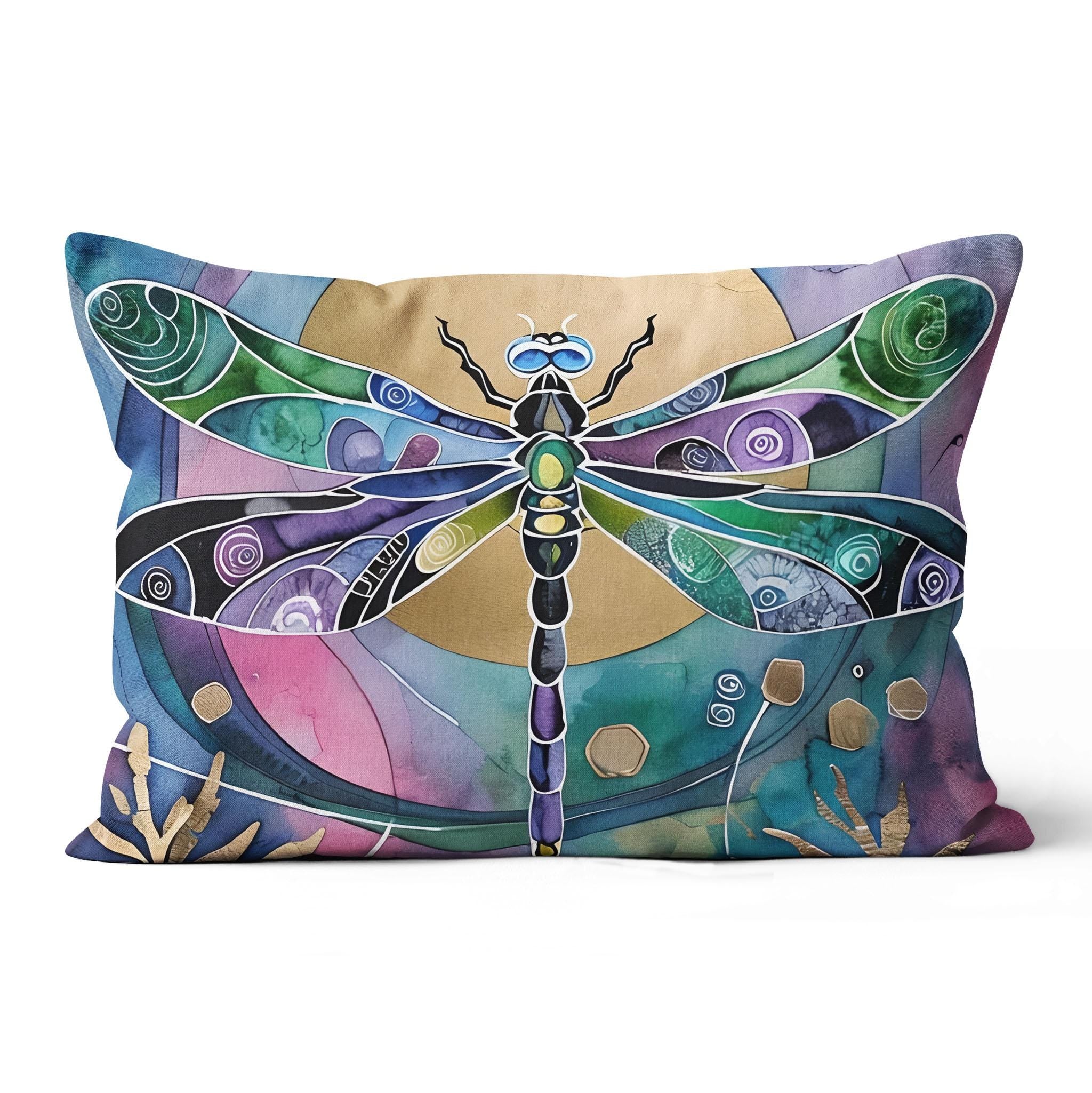 Dragonfly Sun - Canvas Throw Pillow