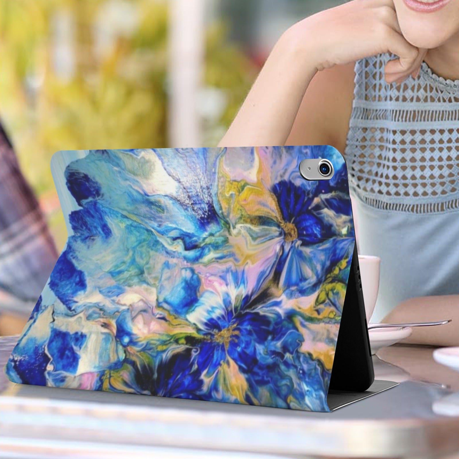 Royal Blue Garden Protective Case for iPad Air (11-inch)