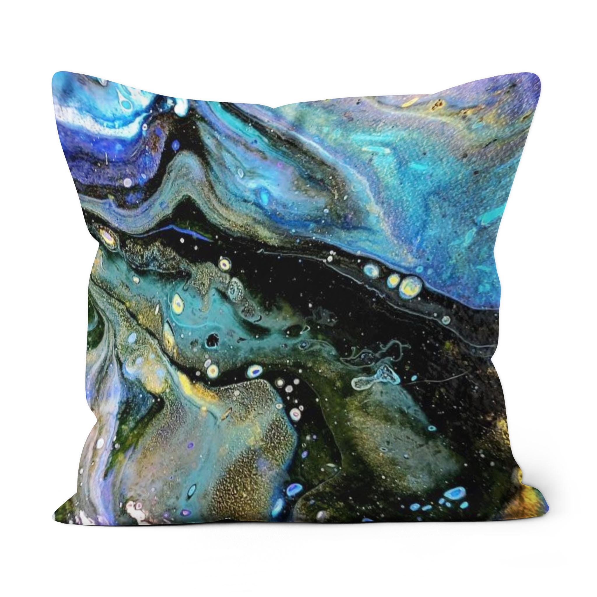 The Face - All-over Print Suede Throw Pillow