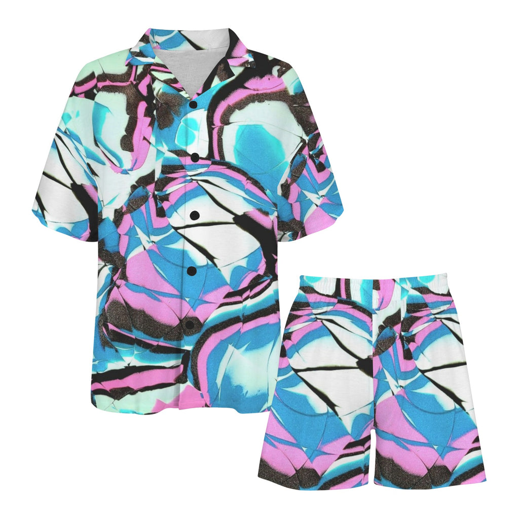 Glow Party Women's V-Neck Short Pajama Set