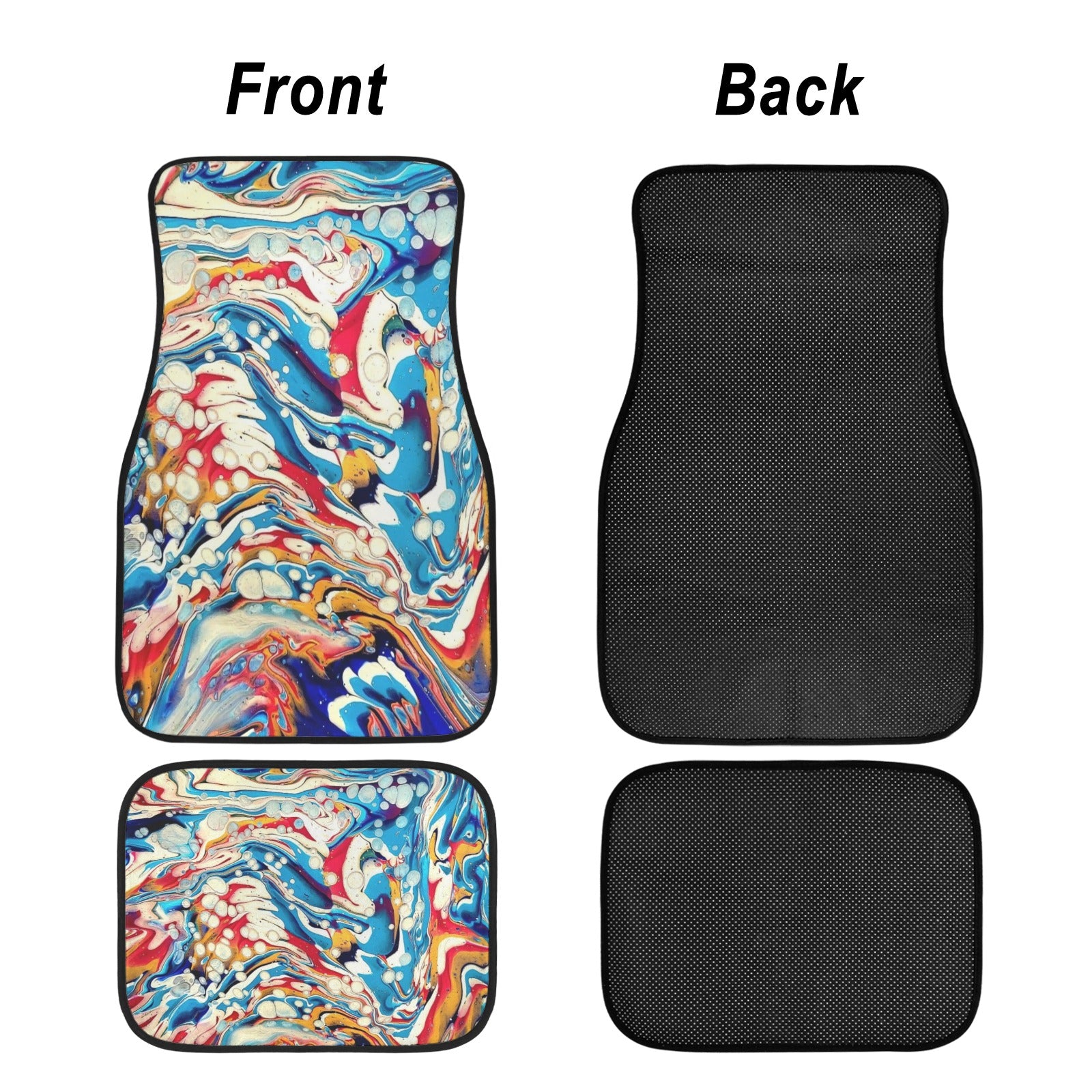 Color Me Happy 4-Piece Car Floor Mats