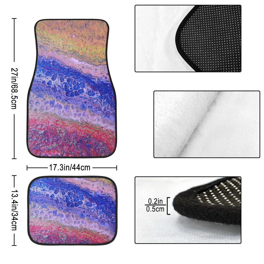 Tie Dye Delight 4-Piece Car Floor Mats