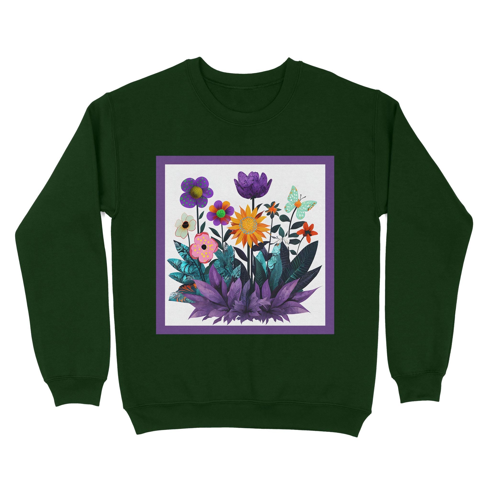 Abstract Purple Garden - Unisex Standard Crew Neck Sweatshirt