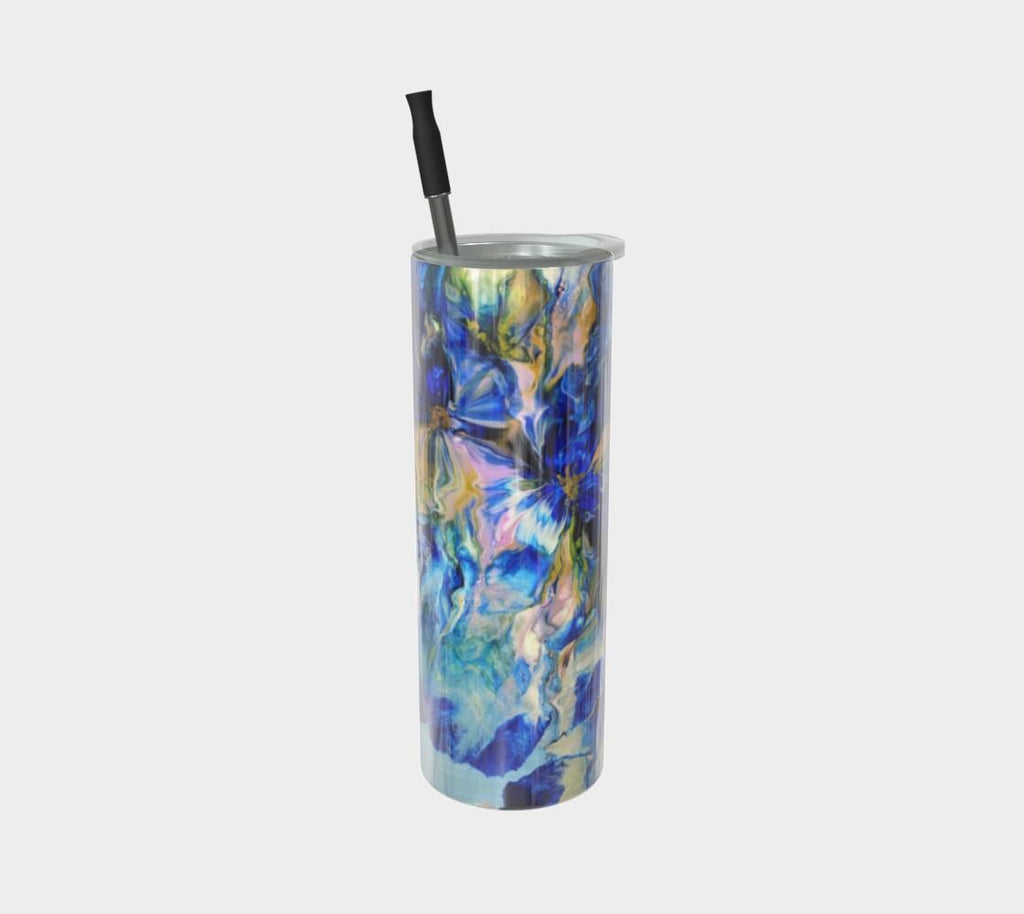 Royal Blue Garden Stainless Steel Tumbler