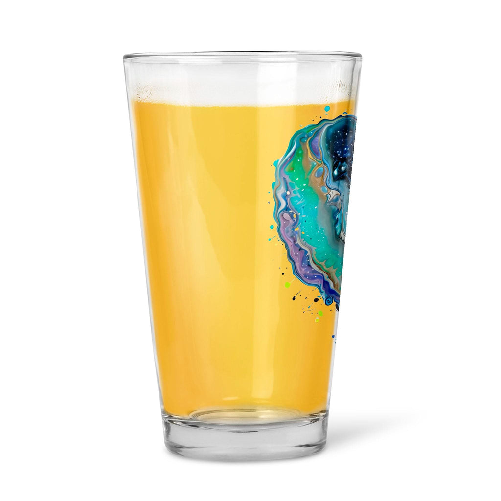 Fluid Art Heart - 16oz Pint Beer Glass
