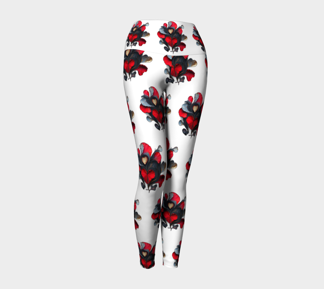 Vibrant Abstract Heart - Yoga Leggings