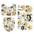 Golden Ginkgo 3-Piece Bathroom Rug Set