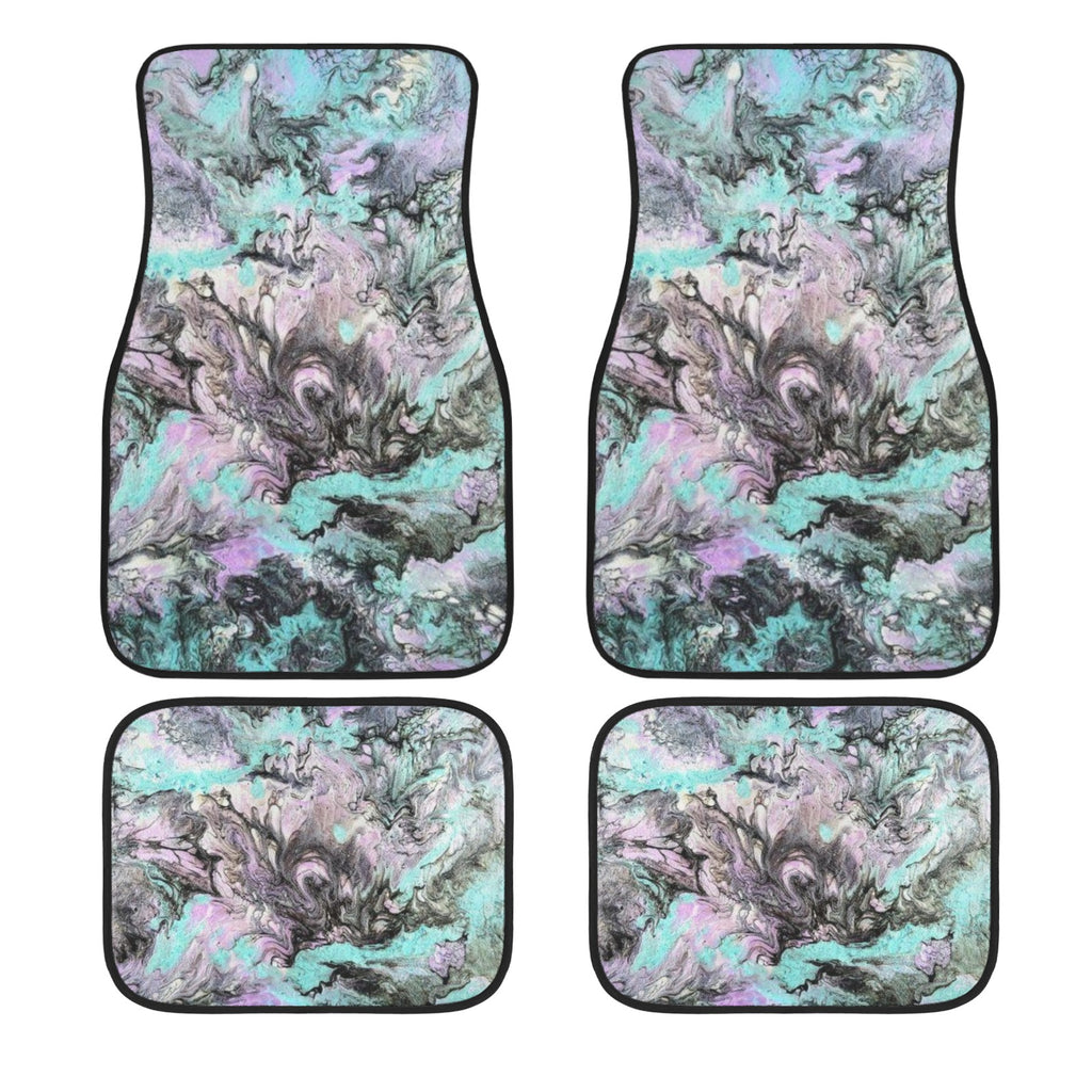 Turquoise Splash 4-Piece Car Floor Mats