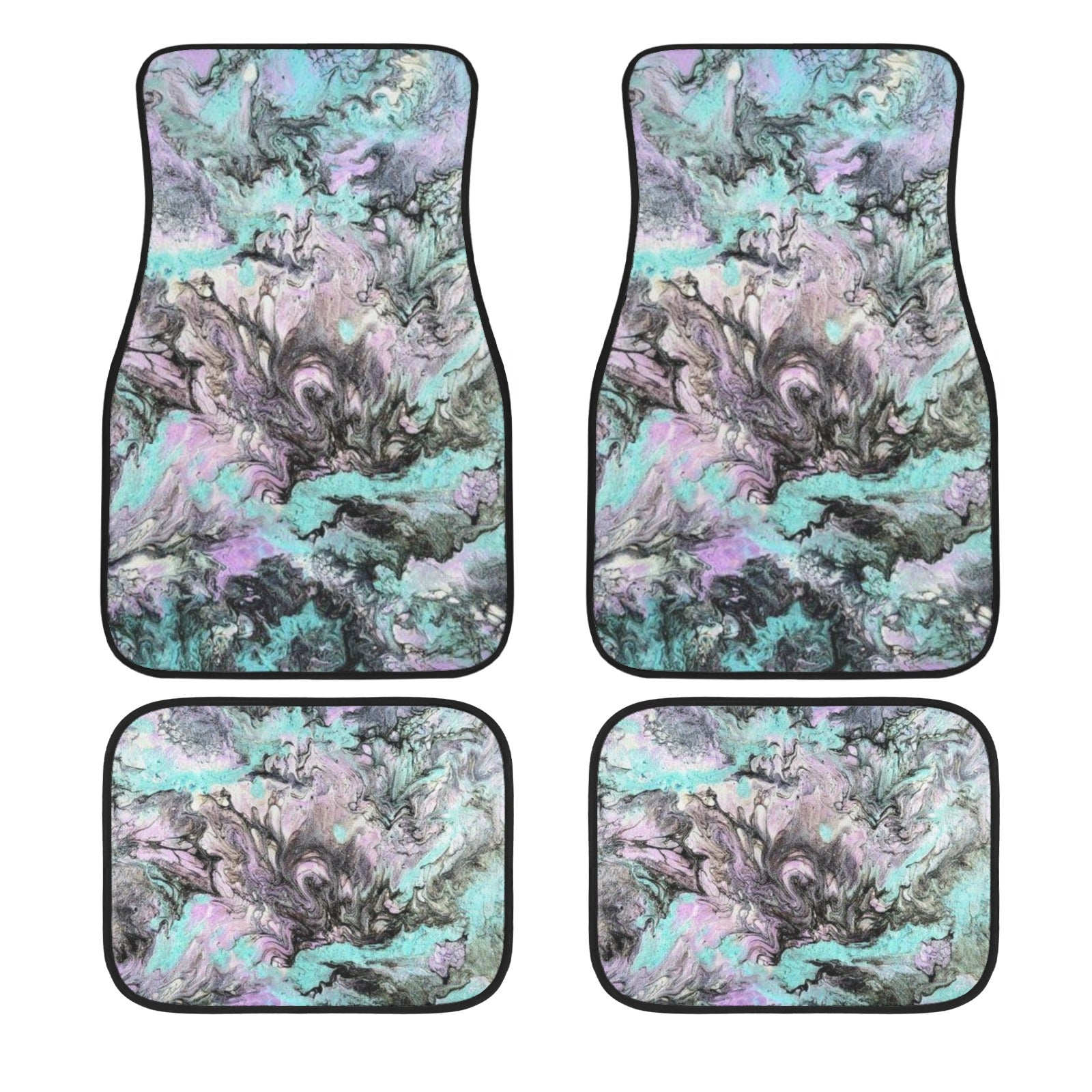 Turquoise Splash 4-Piece Car Floor Mats