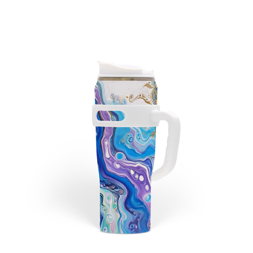 Mandala Sun - 40oz Stainless Steel Tumbler with Handle