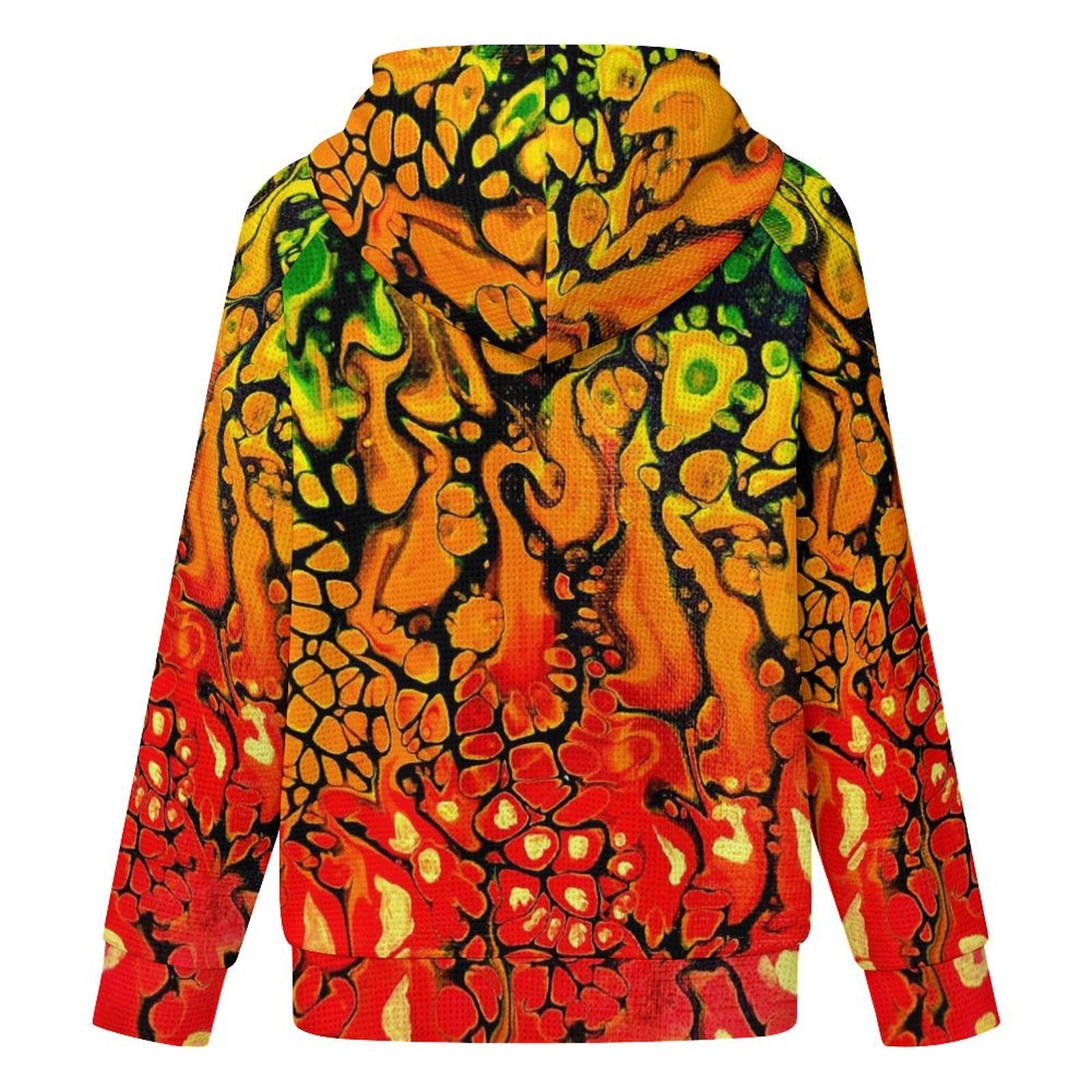 Fire - Women's Full-zip Hoodie with Drawstring