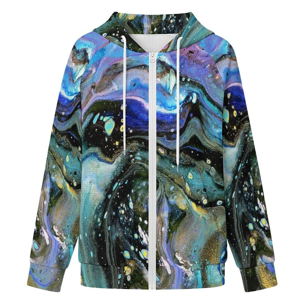 The Face - Women's Full-zip Hoodie with Drawstring