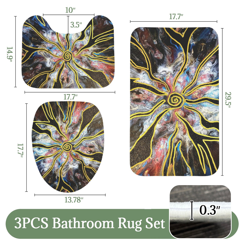 Pieces of Me 3-Piece Bathroom Rug Set