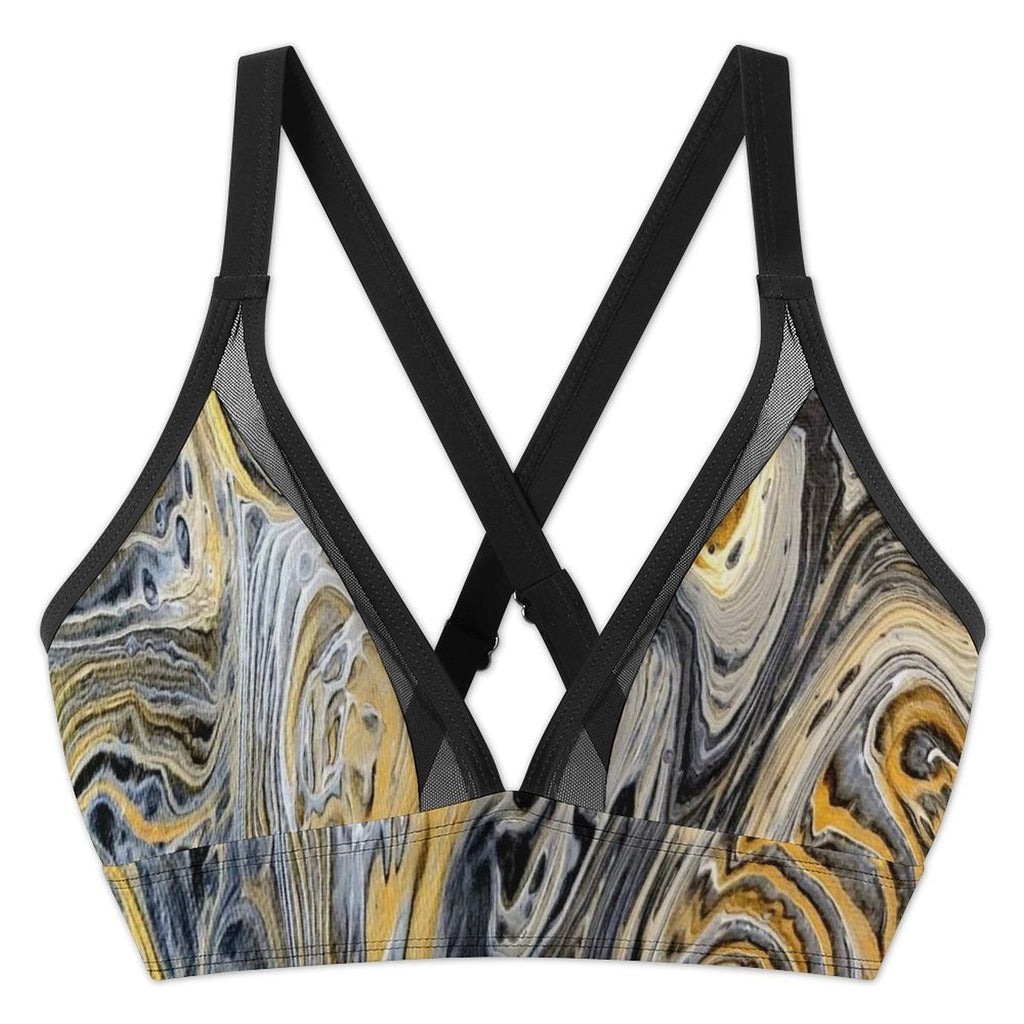 Metallurgy - Design Women's Mesh Drawstring Skirt and Swimsuit Set