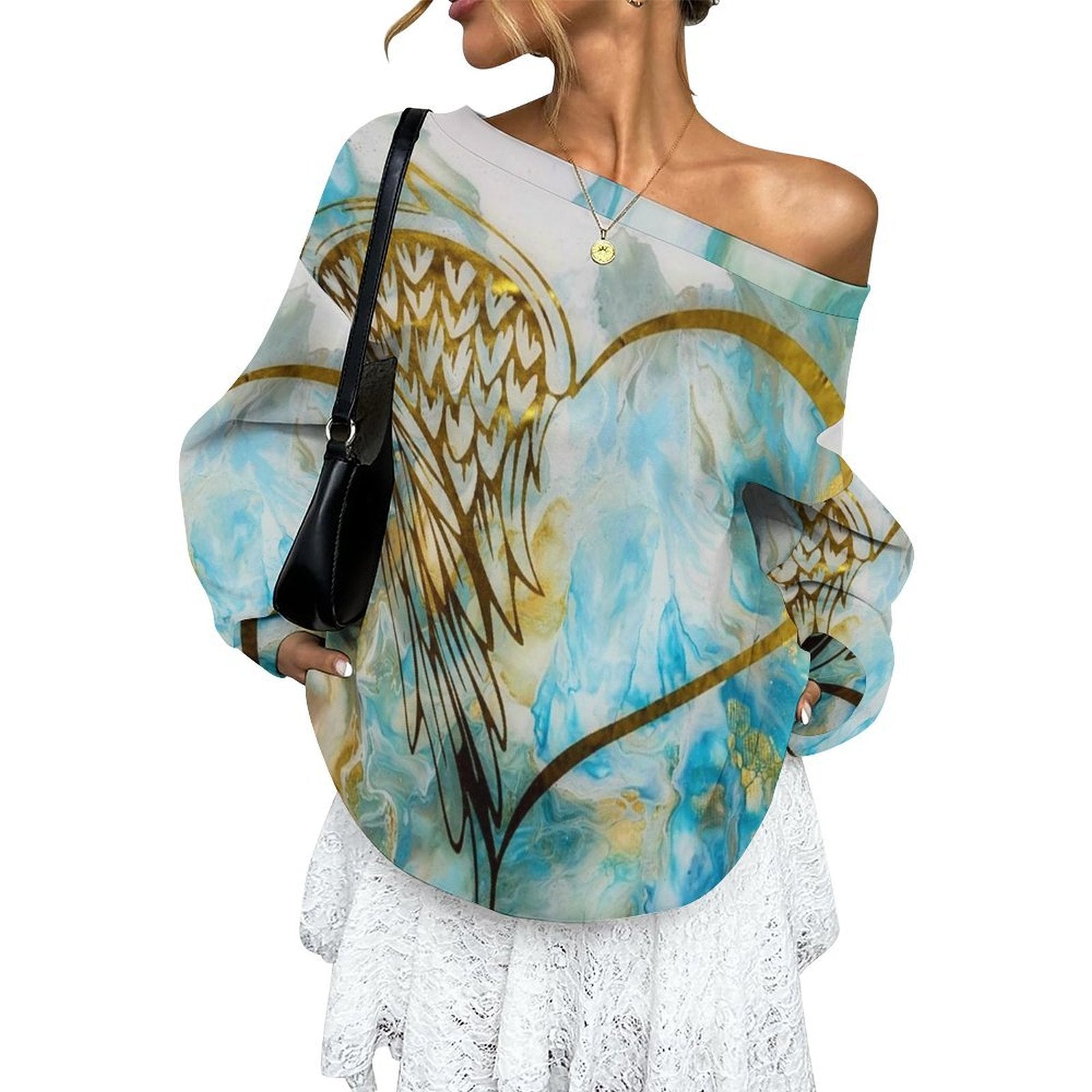 My Guardian Women's Off-shoulder Long Sleeve Sweatshirt