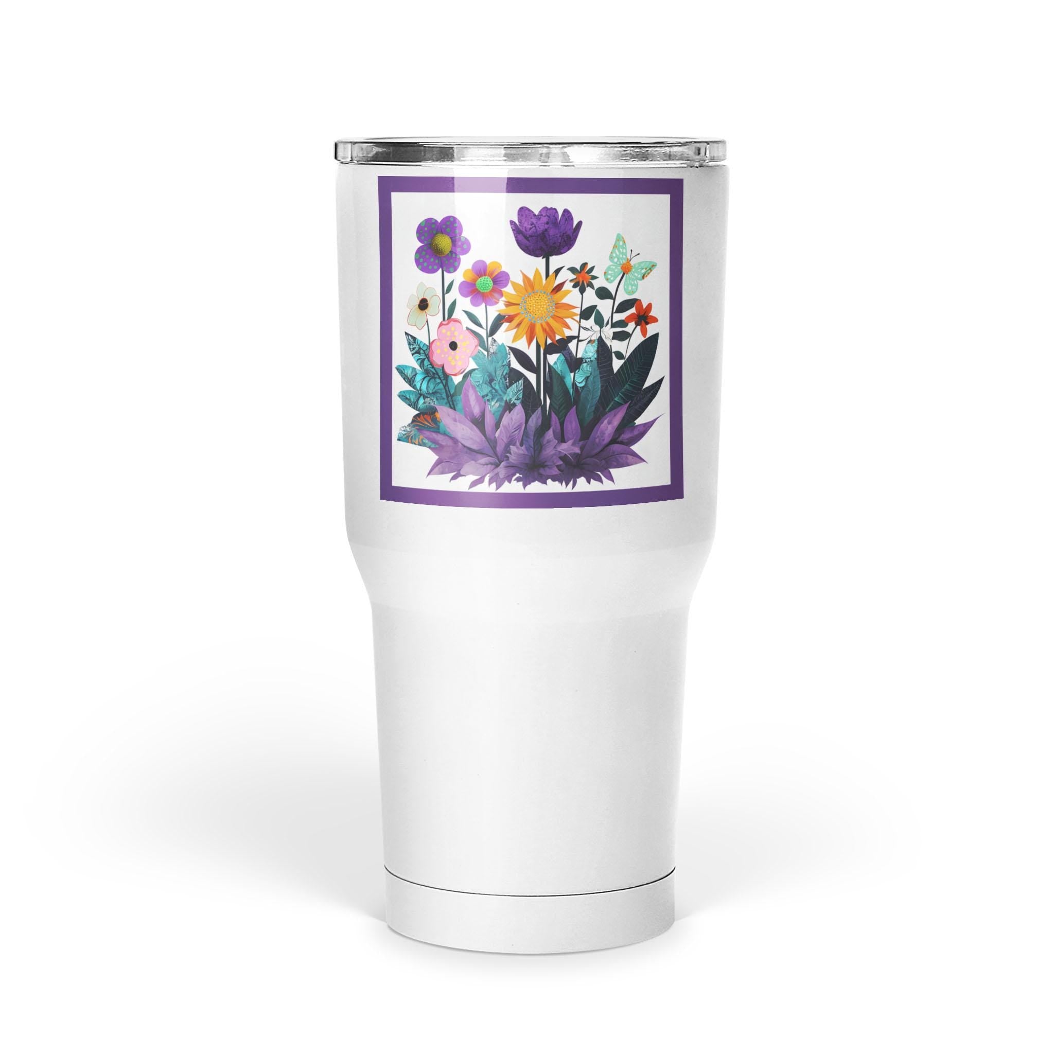 Abstract Purple Garden - Large Tumbler