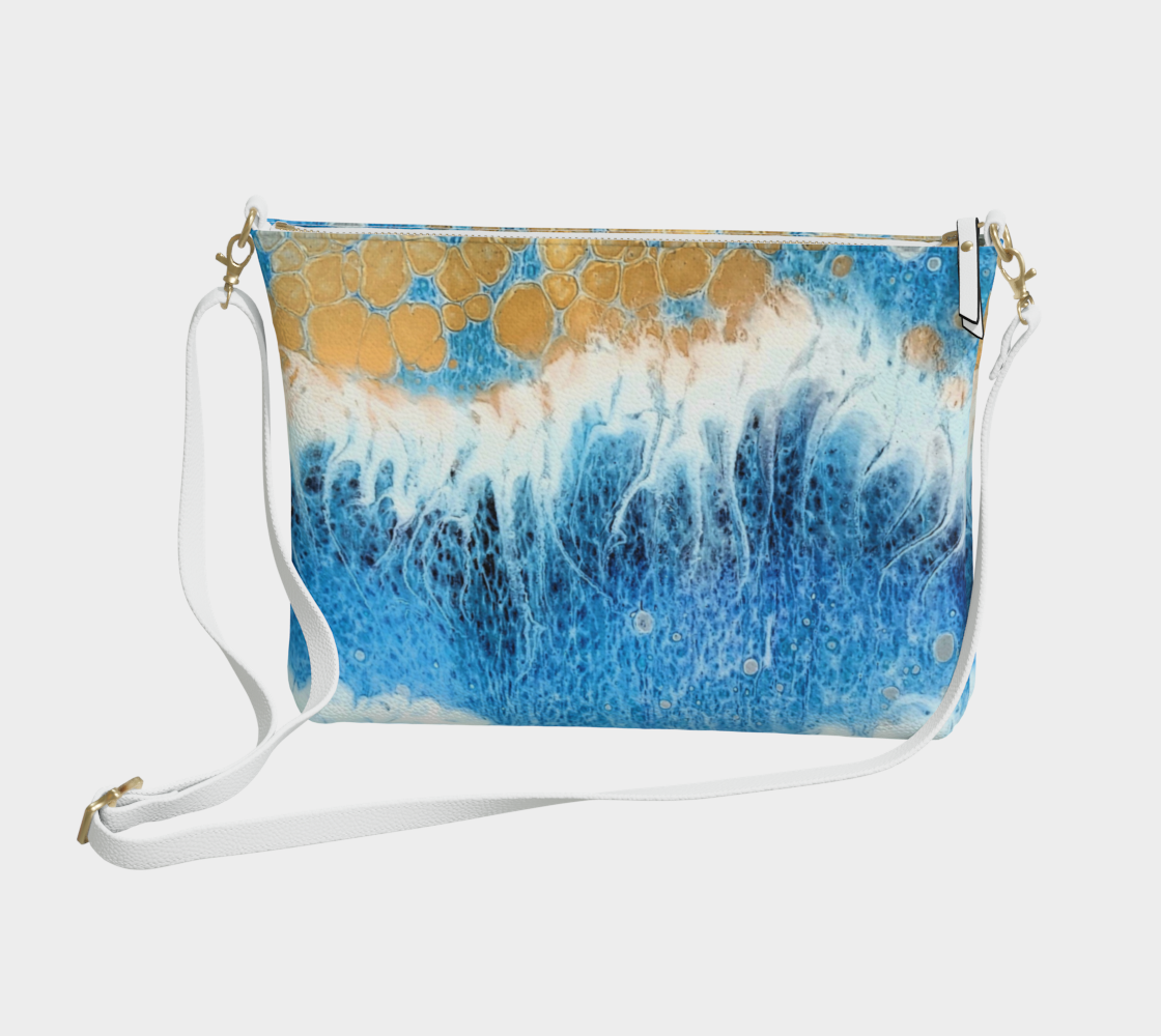 Skipping Waves - Vegan Leather Crossbody Purse
