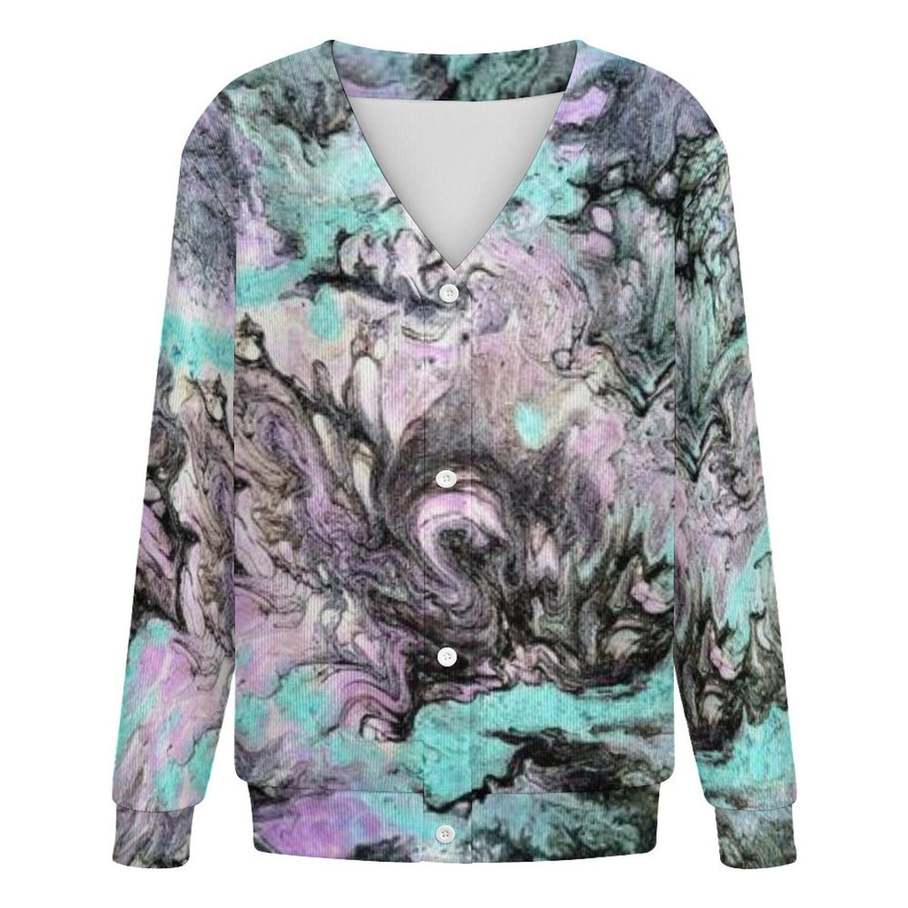 Turquoise Splash - Women's Cardigan
