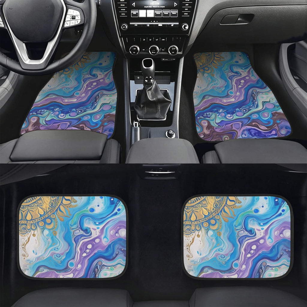 Mandala Sun 4-Piece Car Floor Mats
