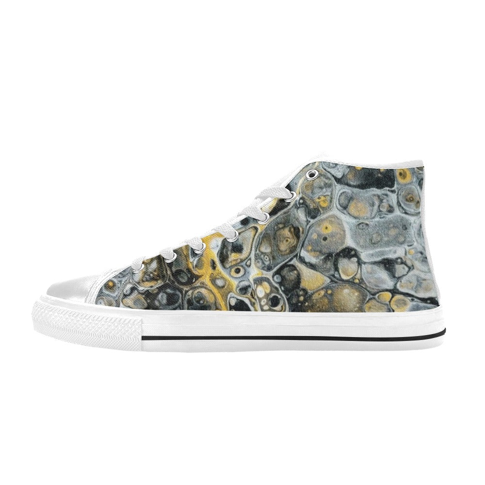 Stone Art - Women's Classic Hig-Top Canvas Shoes