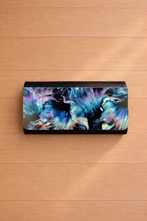 Teal Delight - Tri-Fold Long Wallet