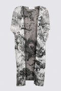 Black and White Splash YK Kimono Wrap