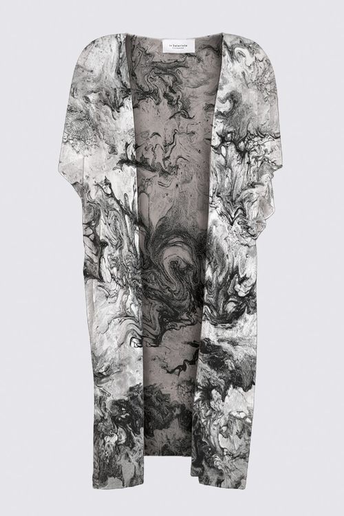 Black and White Splash YK Kimono Wrap