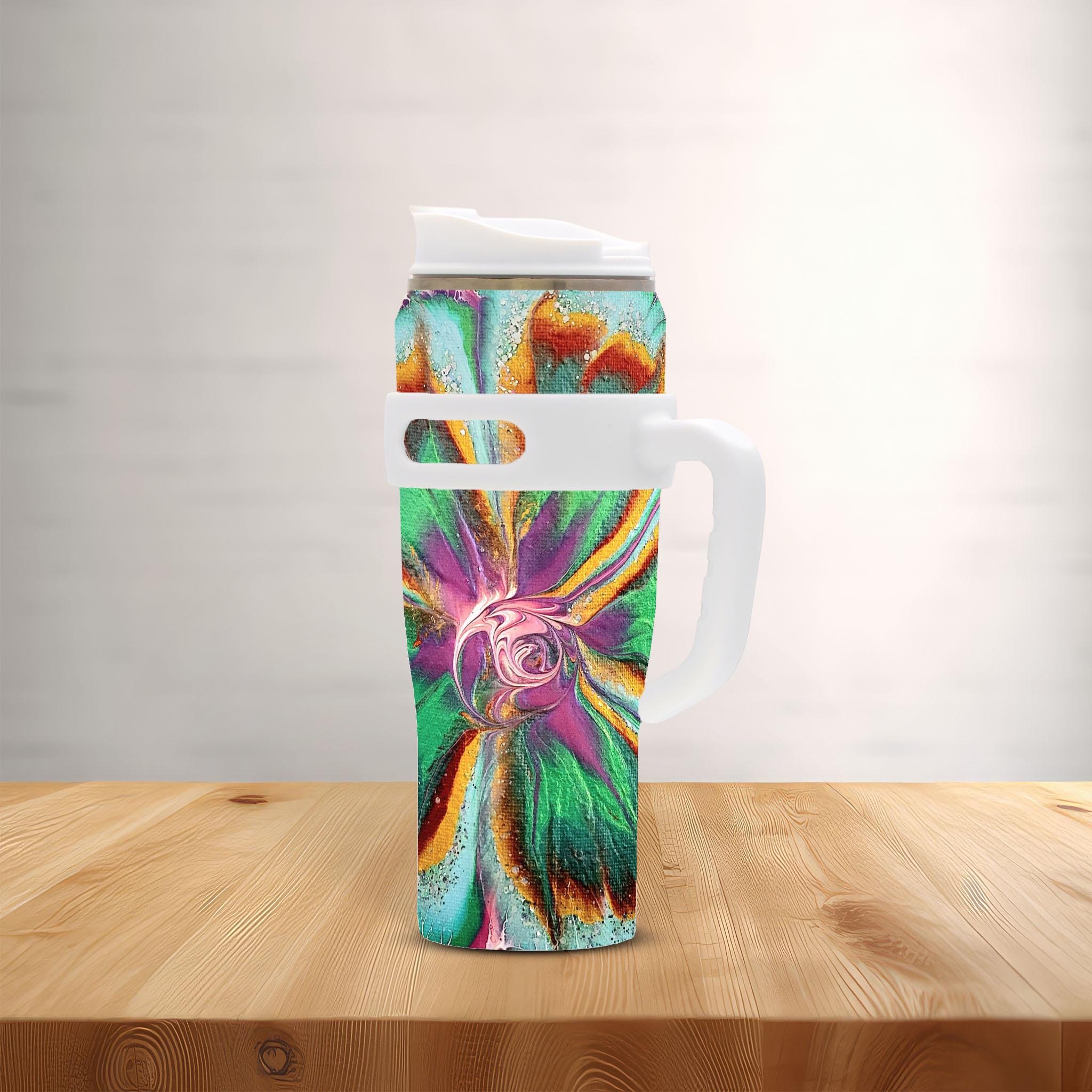 Fairy Flower - 40oz Stainless Steel Tumbler with Handle