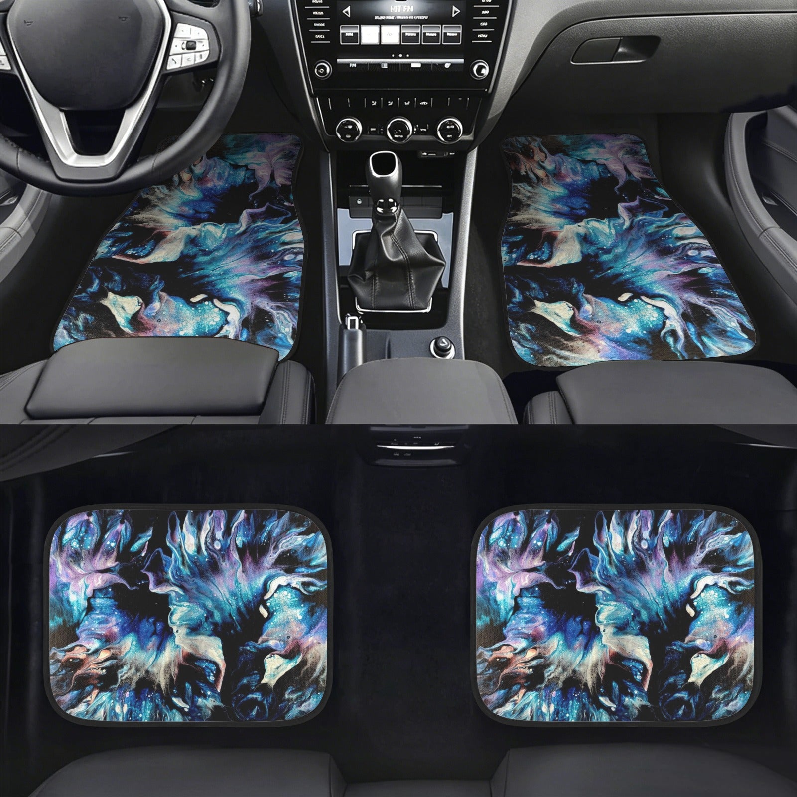 Teal Delight 4-Piece Car Floor Mats