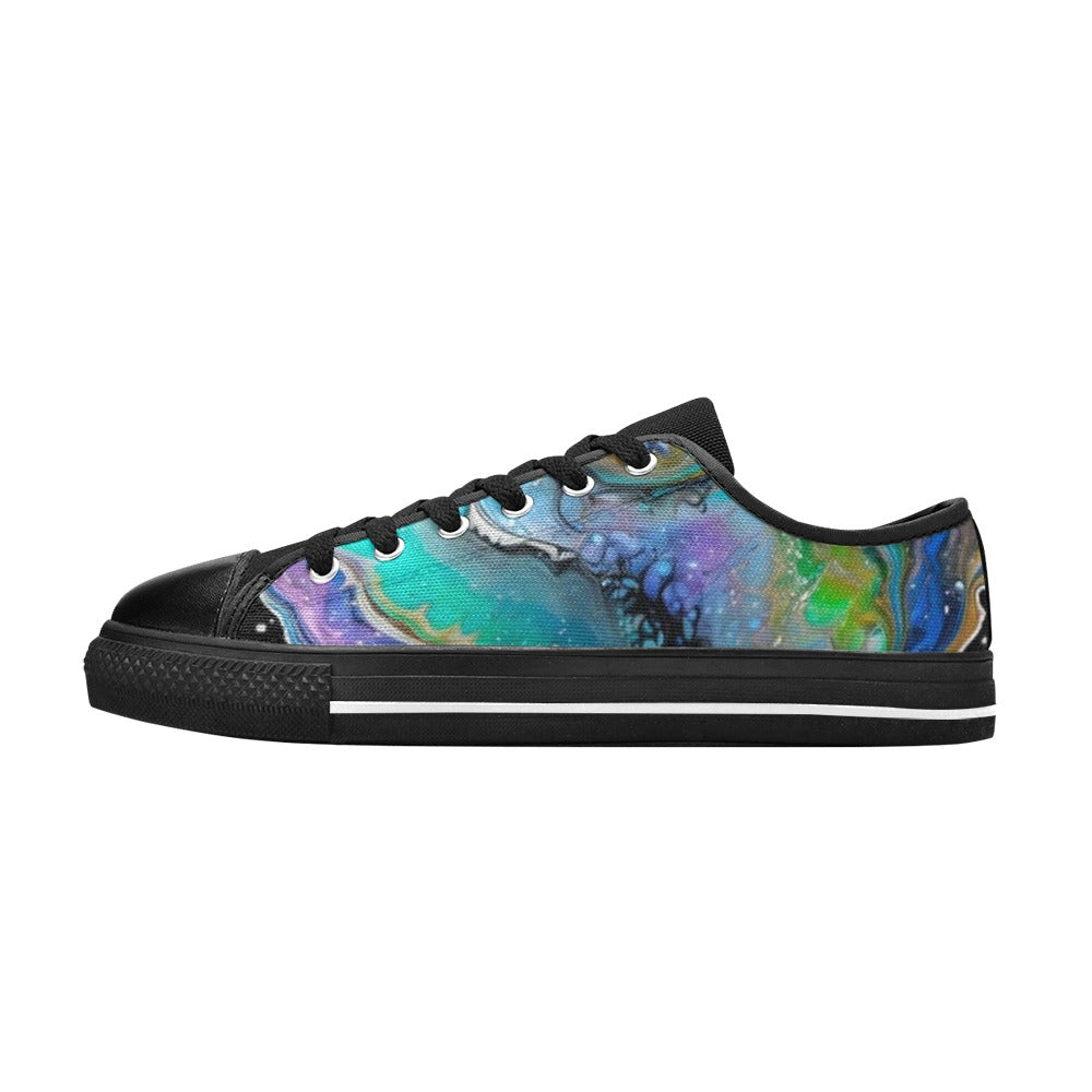 Fluid Art Heart - Men's Classic Canvas Shoes