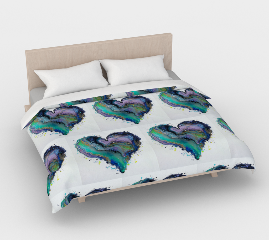 Fluid Art Heart - Duvet Cover