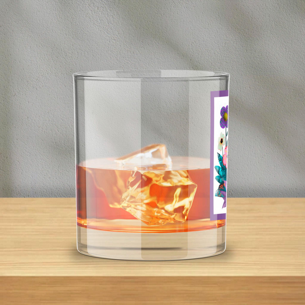 Abstract Purple Garden - Whiskey Glass