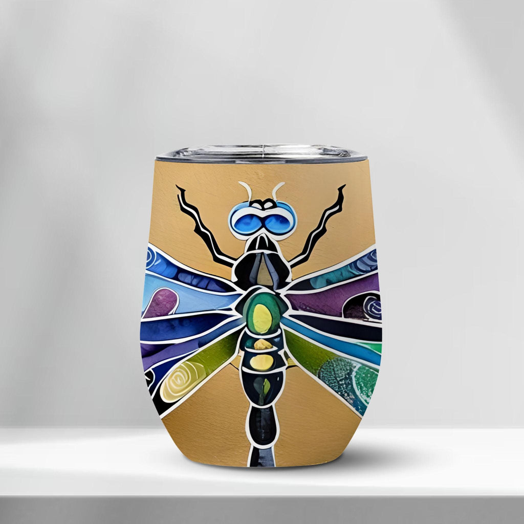 Dragonfly Sun - Edge-to-Edge Wine Tumbler