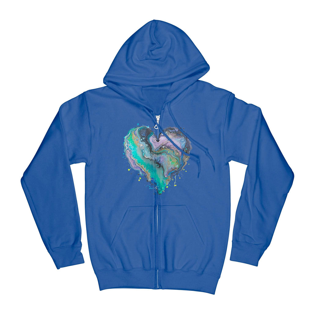 Fluid Art Heart (1) - Unisex Standard Zip Hoodie (Dtfx)