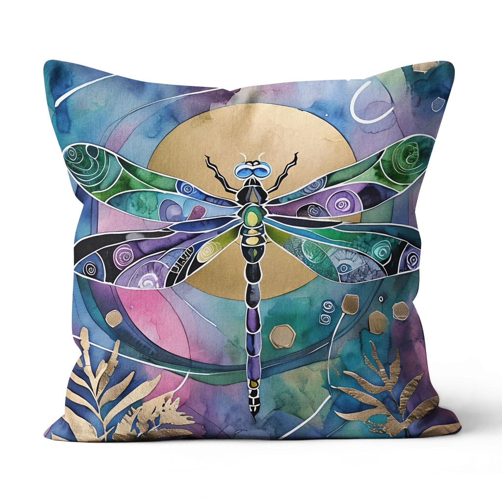 Dragonfly Sun - Canvas Throw Pillow