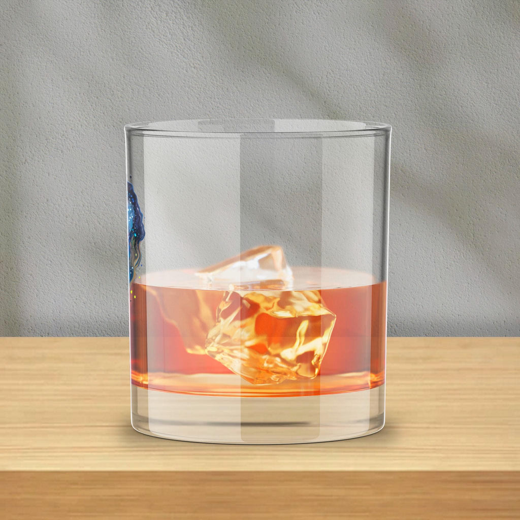 Fluid Art Heart - Whiskey Glass