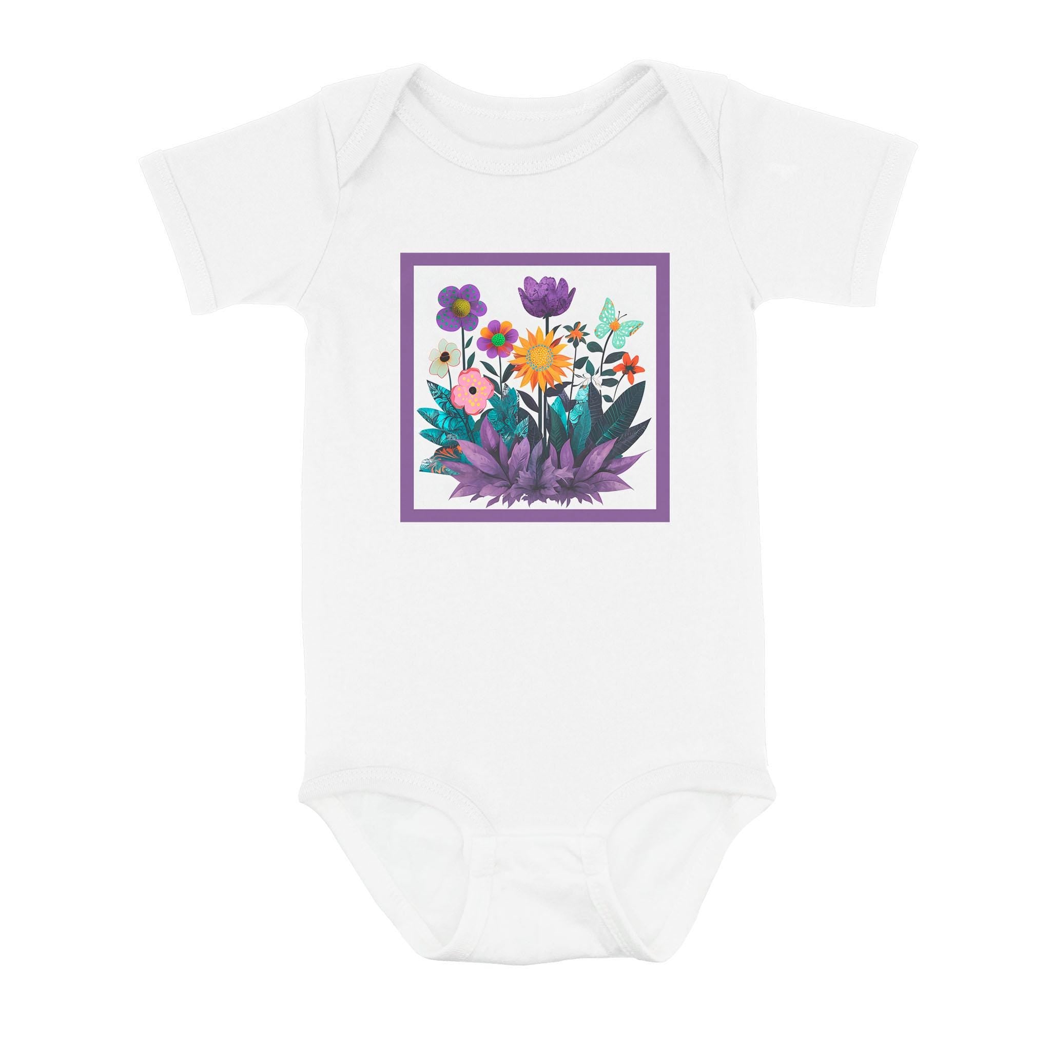 Abstract Purple Garden - Baby Onesie