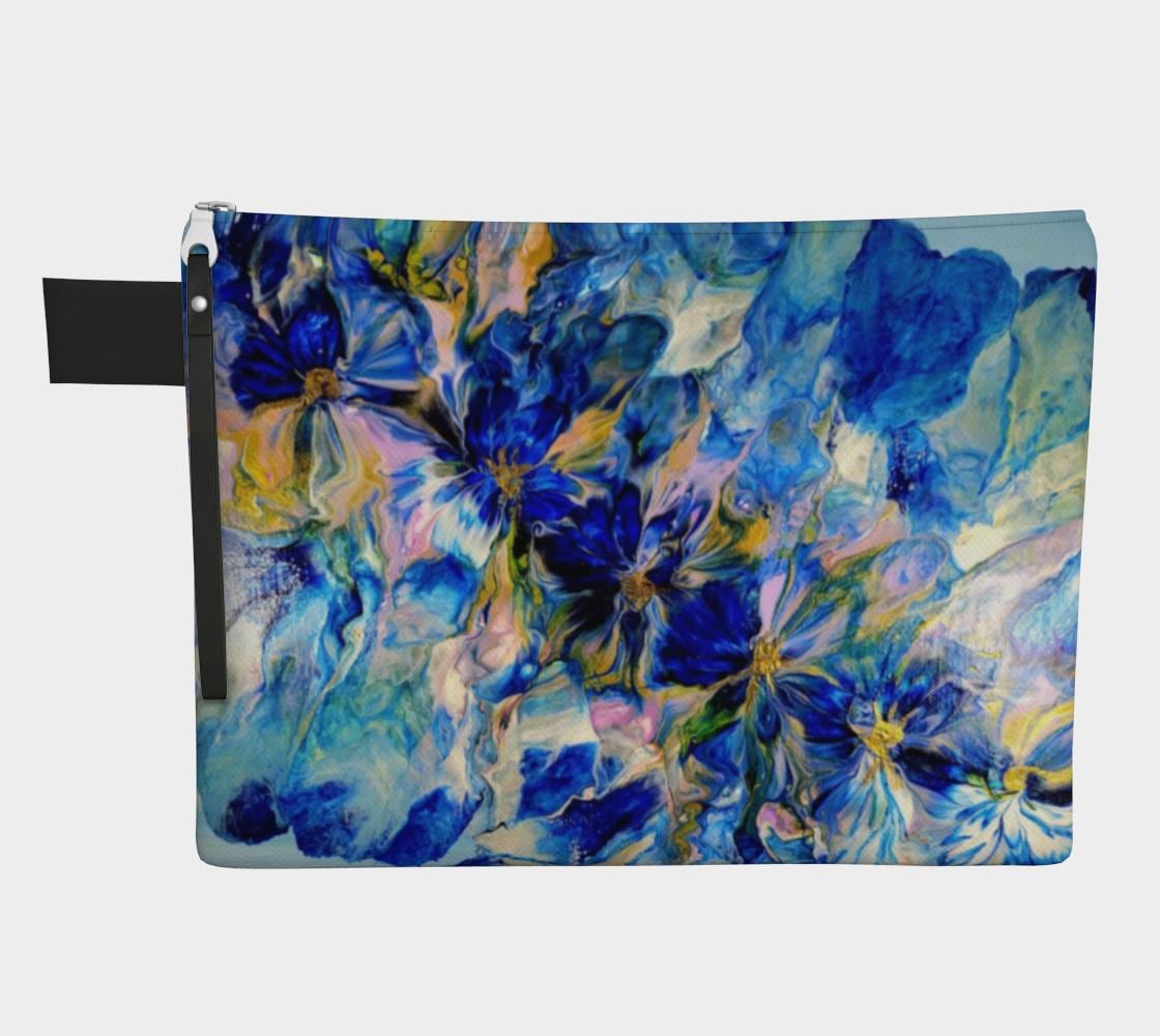 Royal Blue Garden Zipper Carry-all