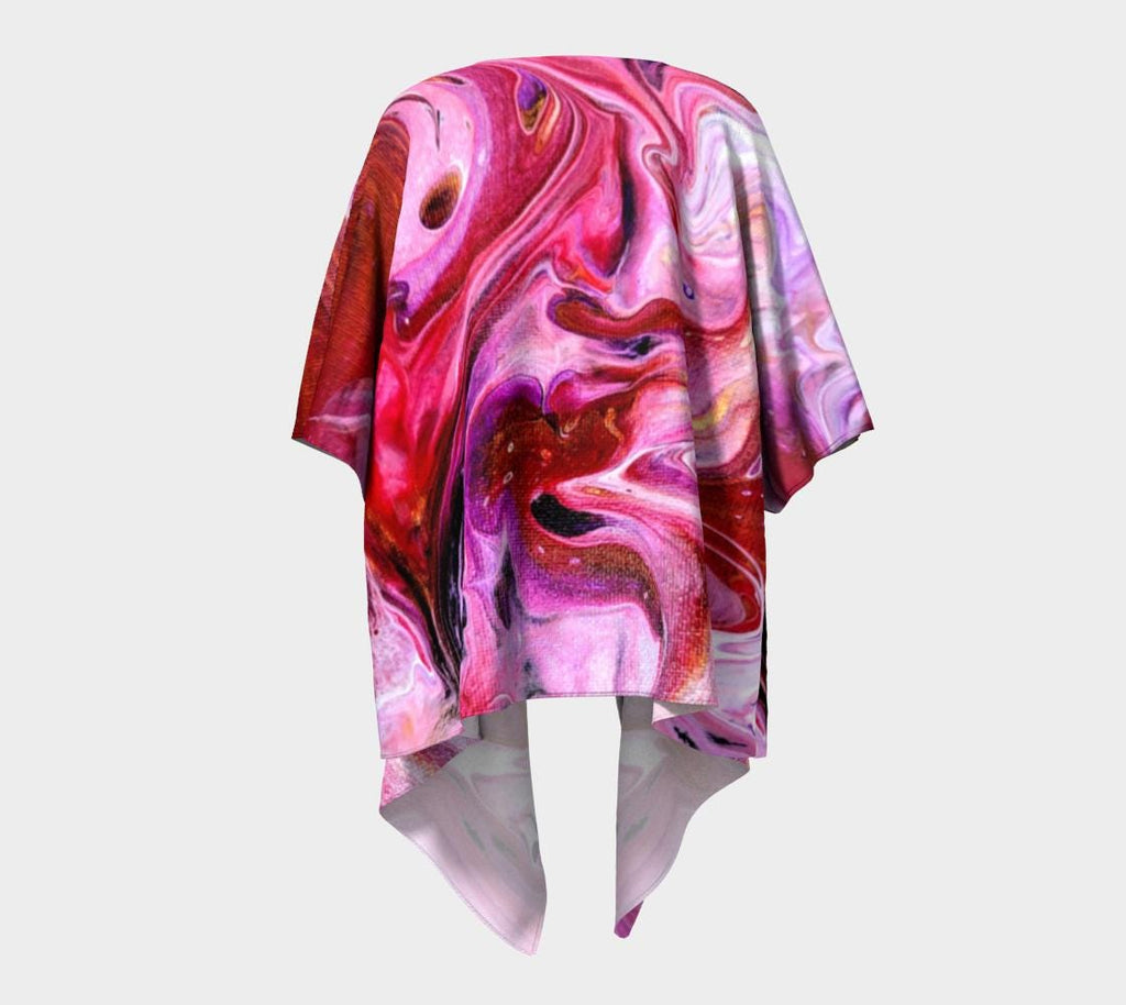 Dragon Fruit Draped Kimono